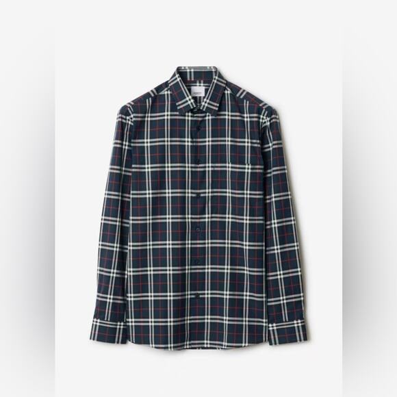 Burberry Simpson Checked Cotton Shirt XL - Picture 1 of 7